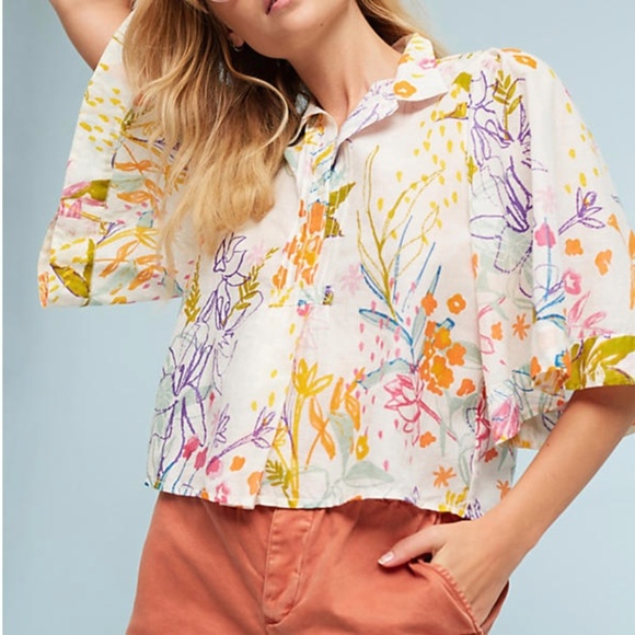 Anthropologie Tops - Anthropologie Maeve Eliot Popover Blouse