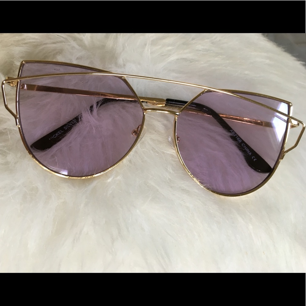 Purple tinted sunglasses