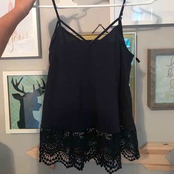 Express Tops - Express navy blue tank top