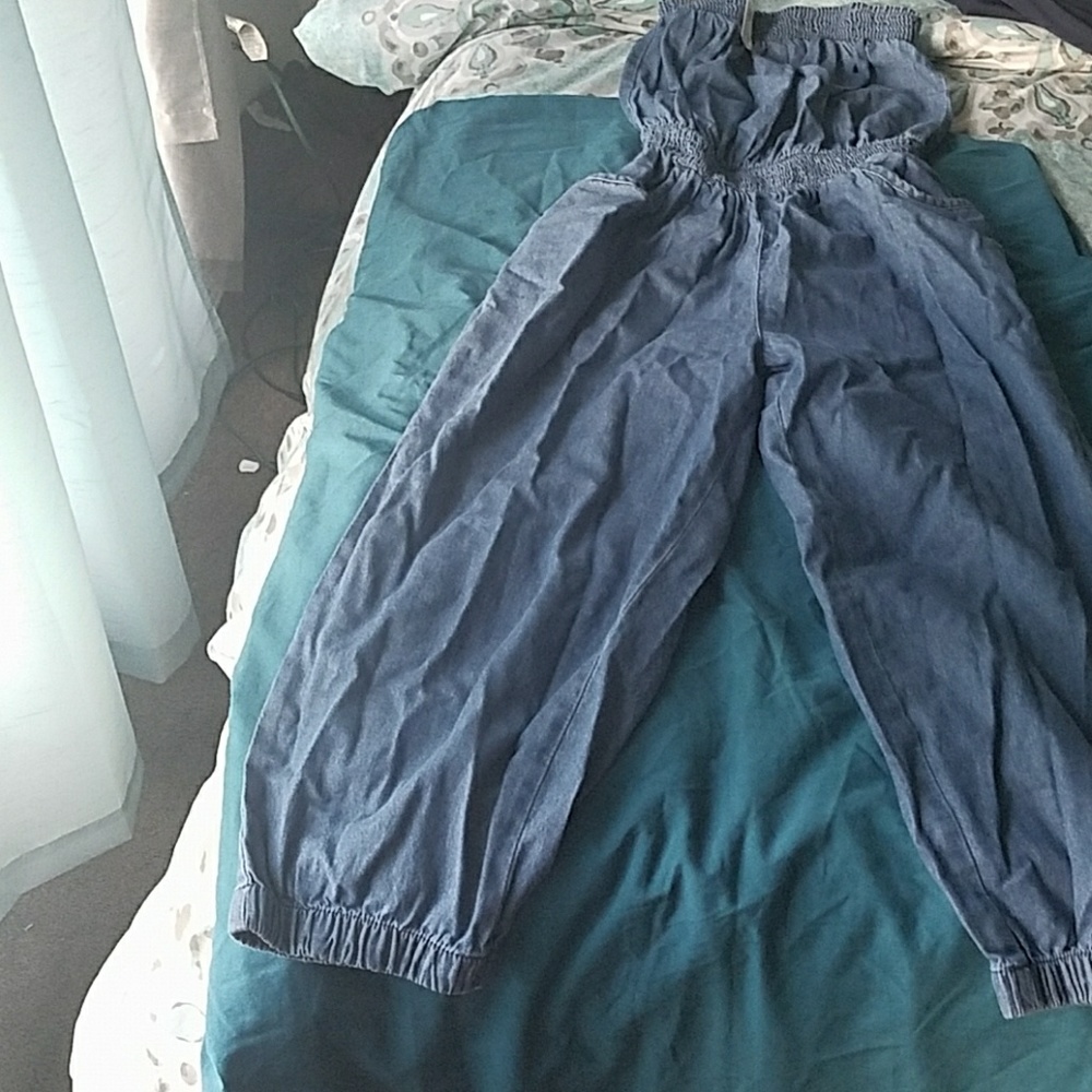 Denim romper