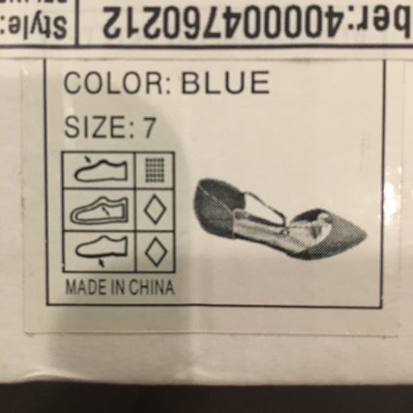 Blue suede flats - brand new. - Picture 3 of 3