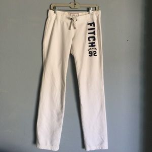 Abercrombie & Fitch white pajama pants