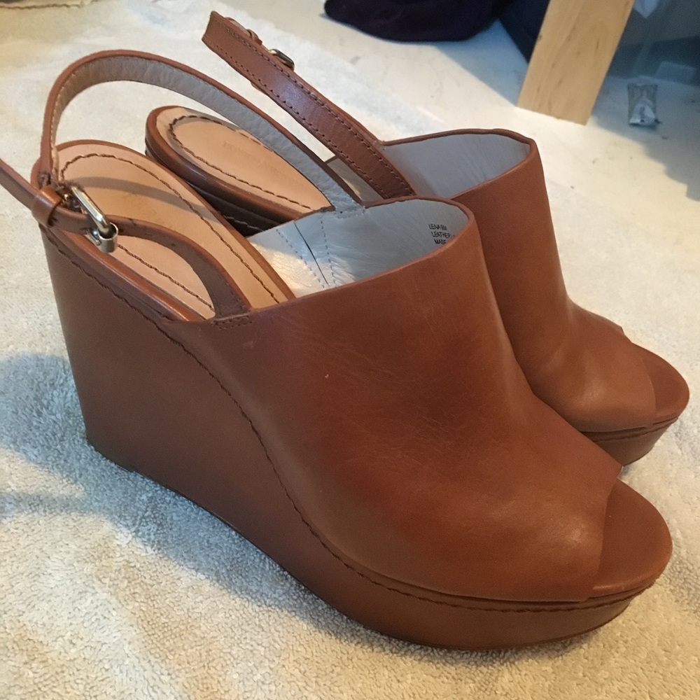 Pour la Victoire Lena Slingback Peep-Toe Wedge