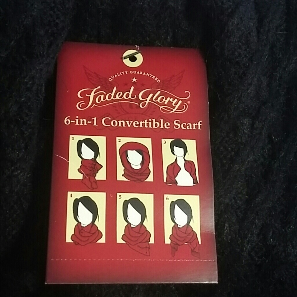 Faded Glory 6-in-1 Convertible Scarf NWT