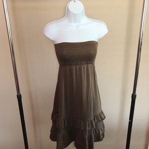 American Rag Brown Strapless Dress