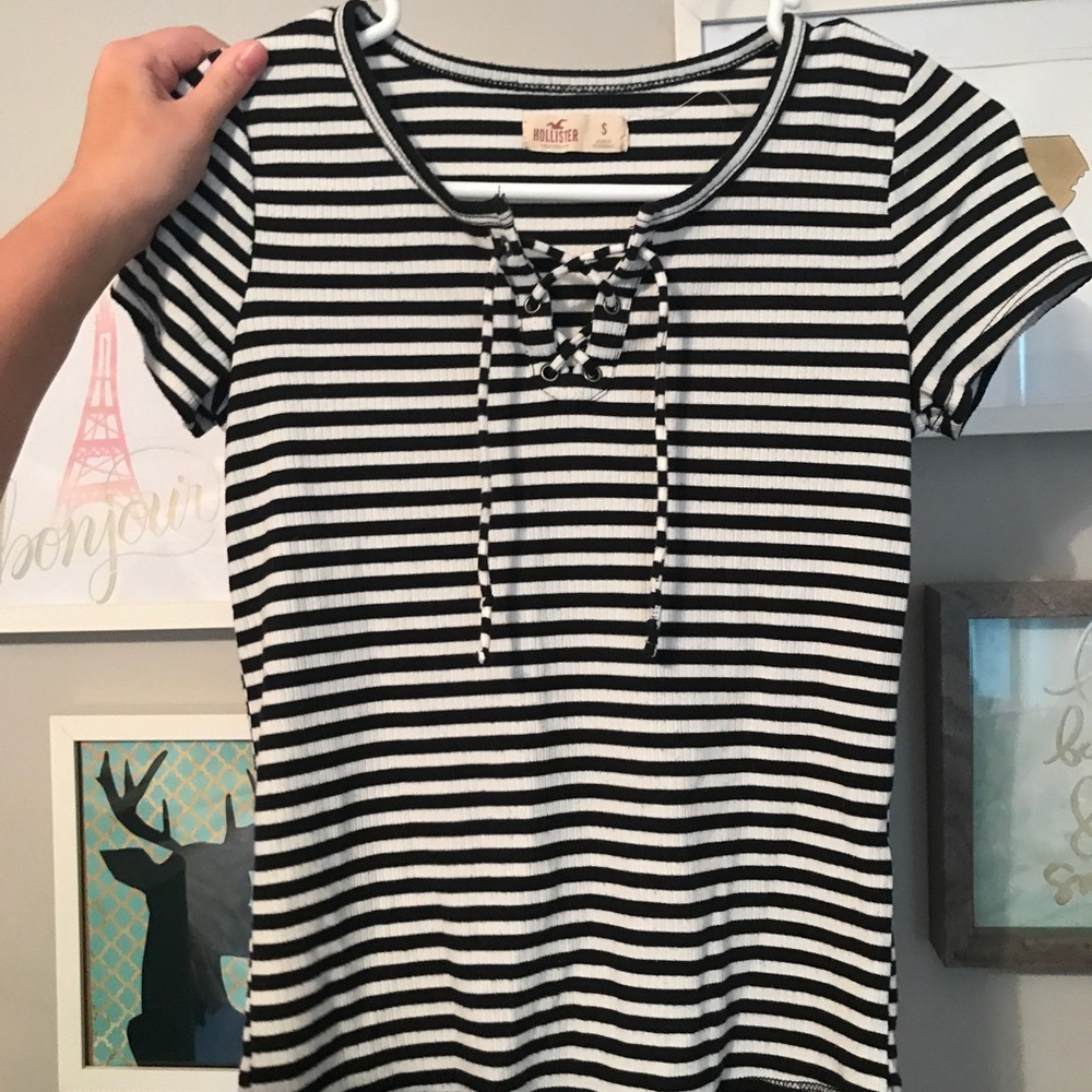 Black and White Tie-up shirt! - Picture 1 of 2