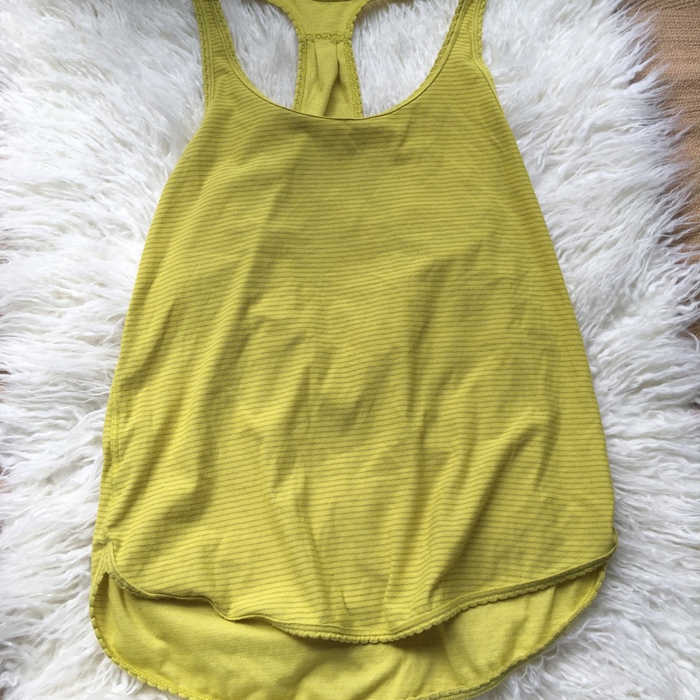 Lululemon neon yellow tank top