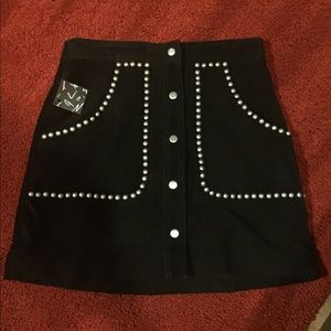Nasty Gal Suede Studded Skirt BNWT's