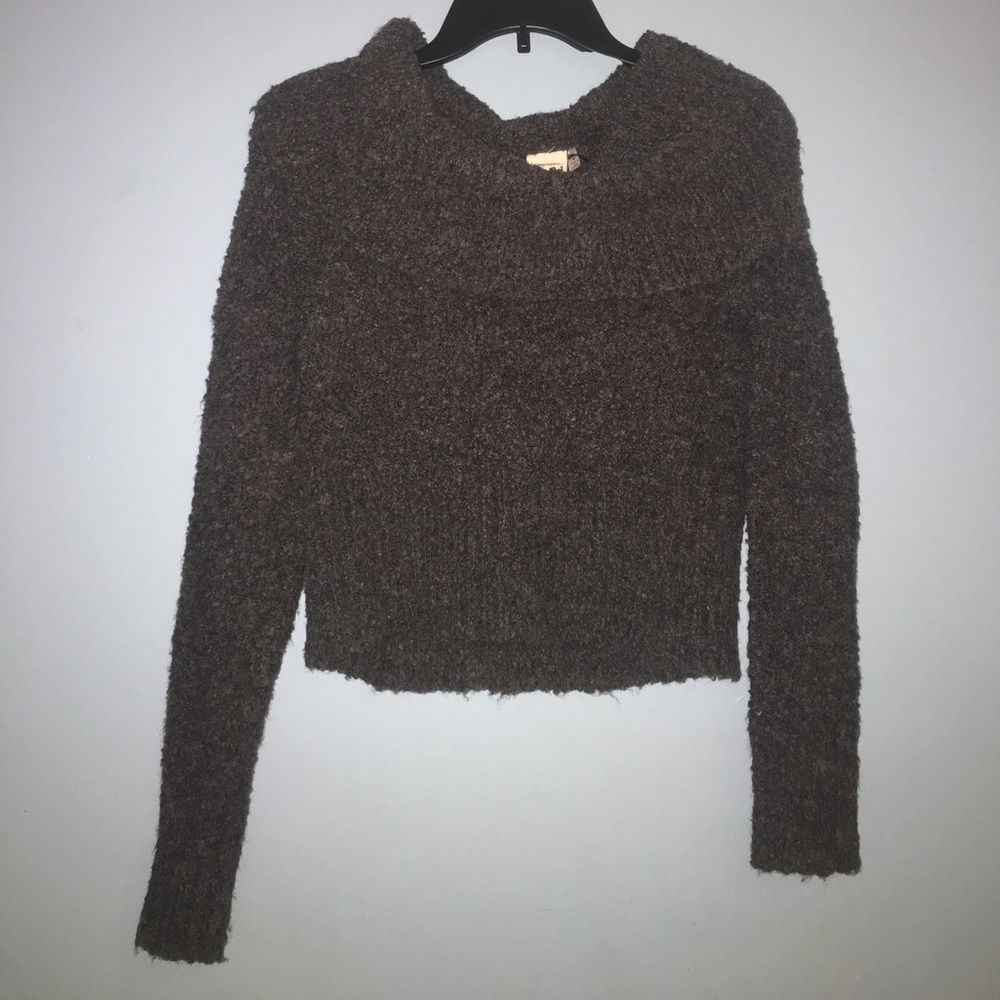 Charcoal Off the shoulder sweater