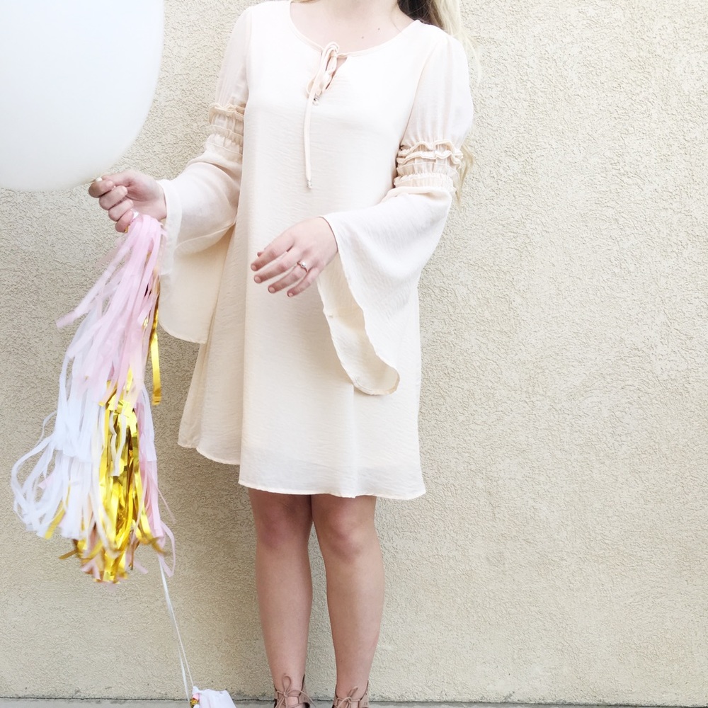 Cream Shift Dress