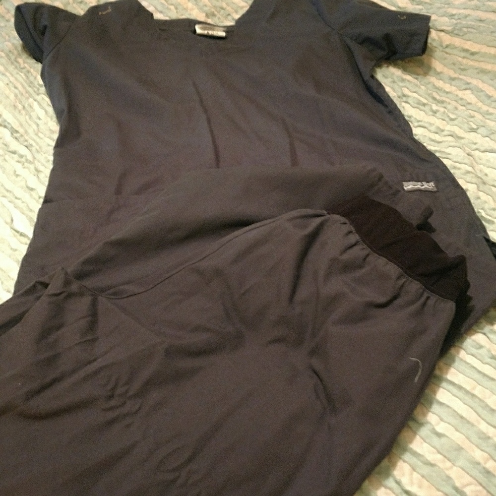 Landau gray scrubs, size small.