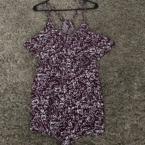 Red and White Romper