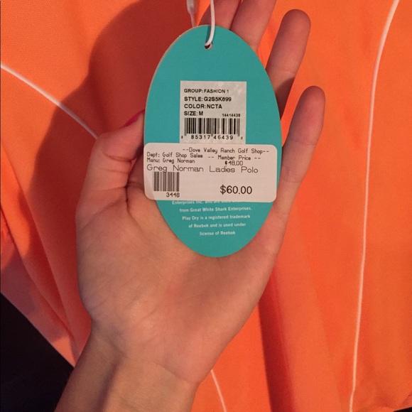 Greg Norman Orange Ladies Polo Top - Picture 4 of 4