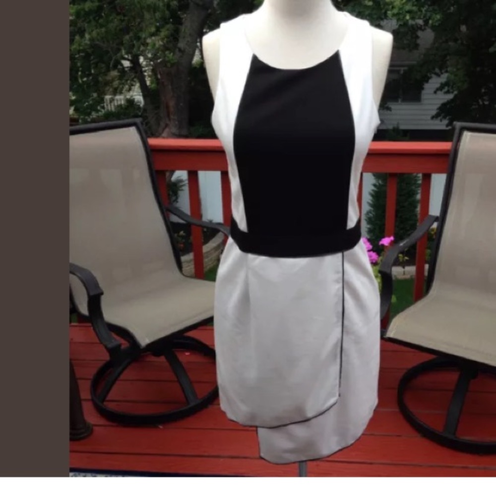 Black&ivory geometric cocktail dress