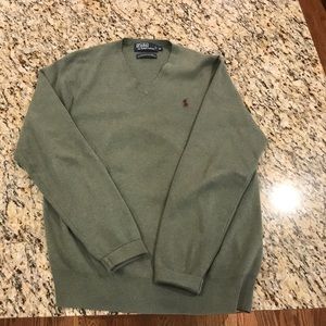 Men's Polo Sweater V Neck Size M