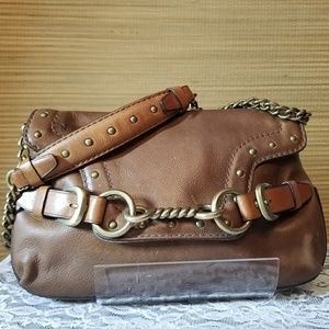 Michael Kors Handbag Saddle Brown Studded