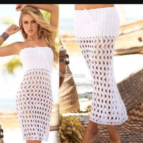 Women Convertible Hollow Knit Crochet Beach Bikini - Picture 2 of 3