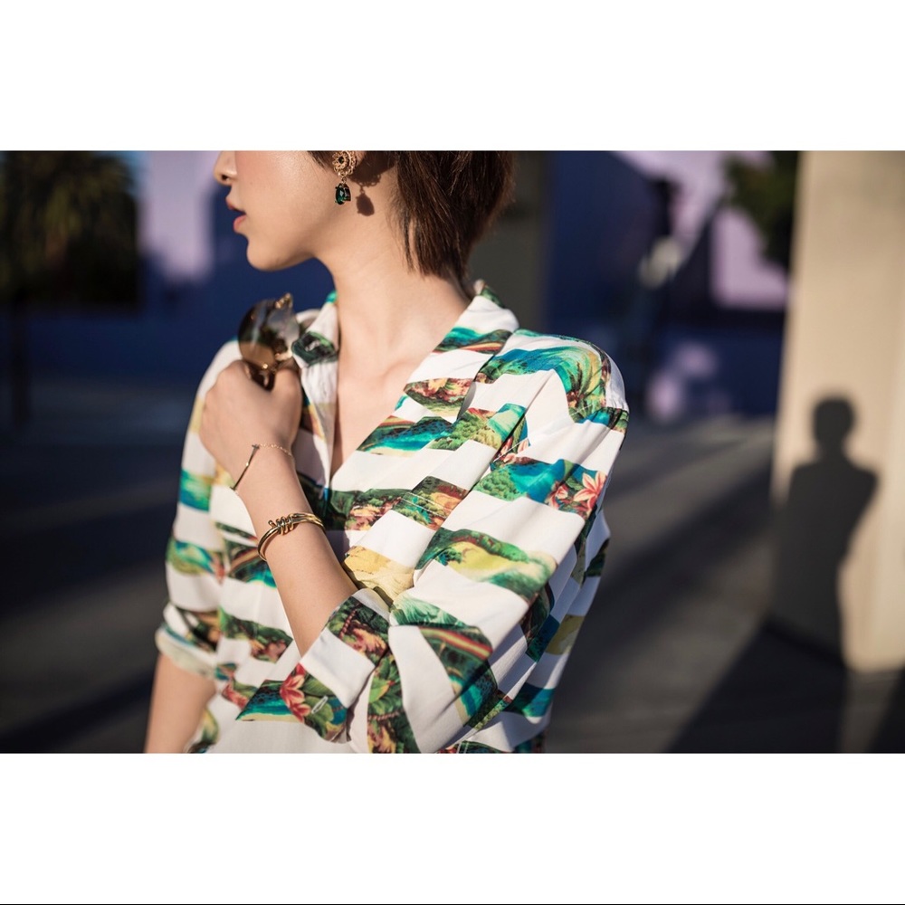 Equipment striped silk shirt