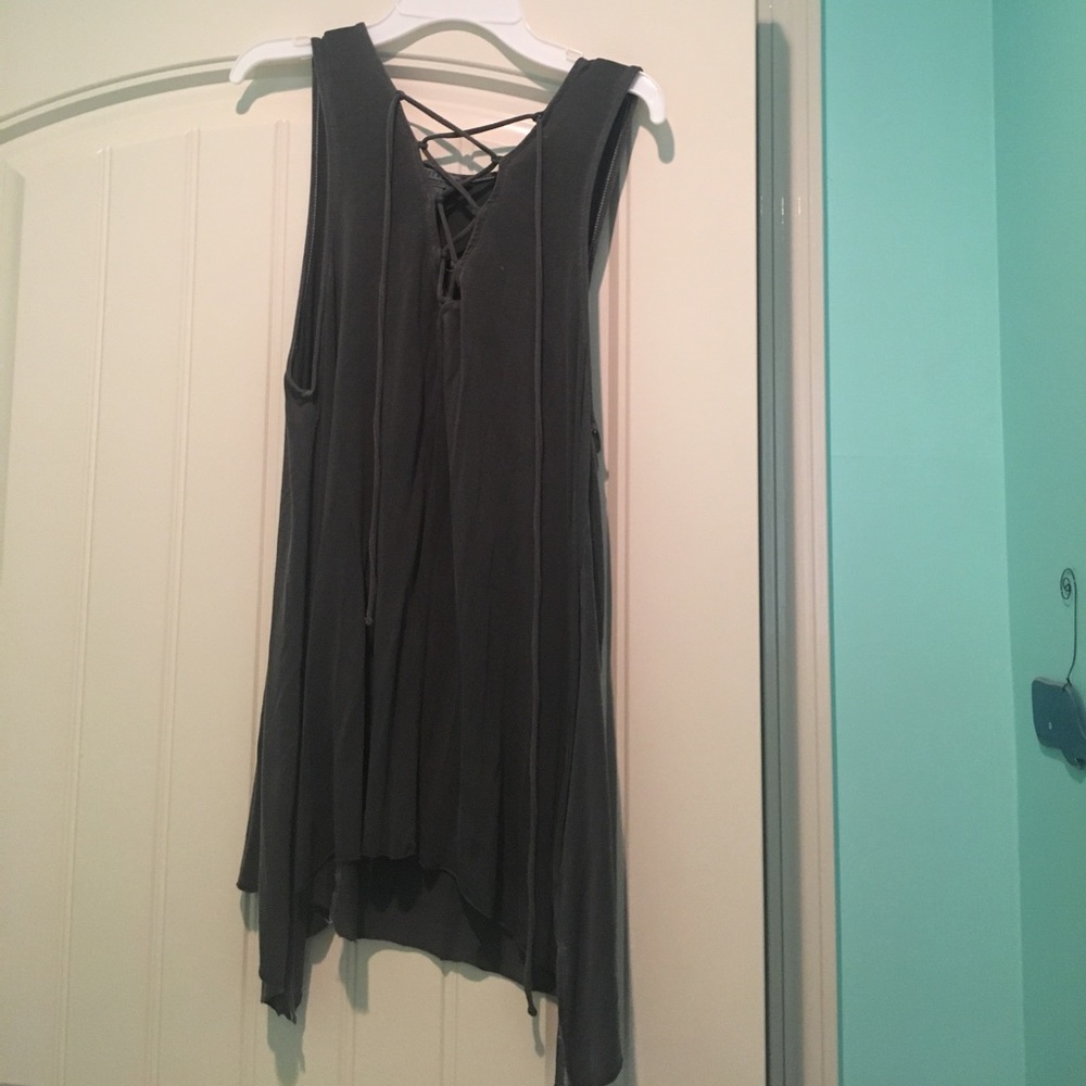 Grey American Eagle Soft & Sexy Tank (size large)