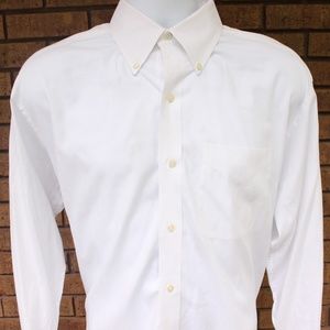 Tommy Hilfiger Solid White Dress Shirt Size XL
