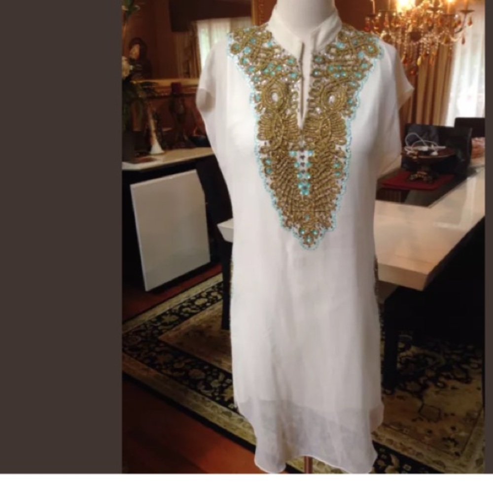 Fancy beaded tunic. Festive unique