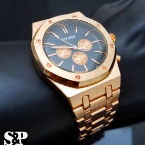 Rose Gold Plated Stainless Designer Style Watch