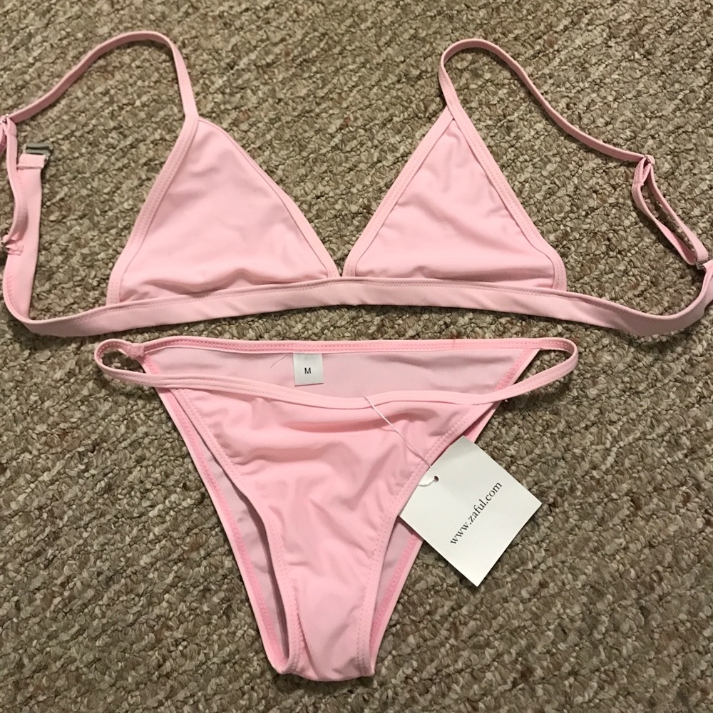 Zaful light pink bikini size M