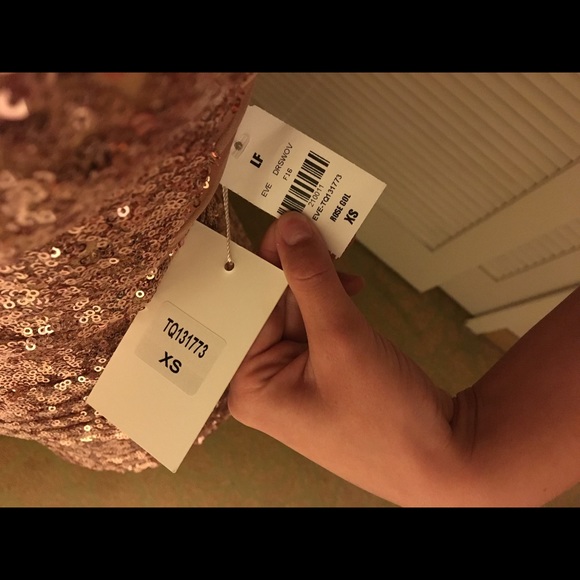 ✨SOLD✨ LF Rose gold Sequence dress - Picture 2 of 5