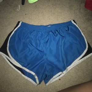 Blue gym shorts
