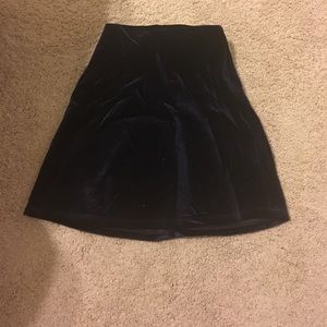 NEW BLUE VELVET SKIRT