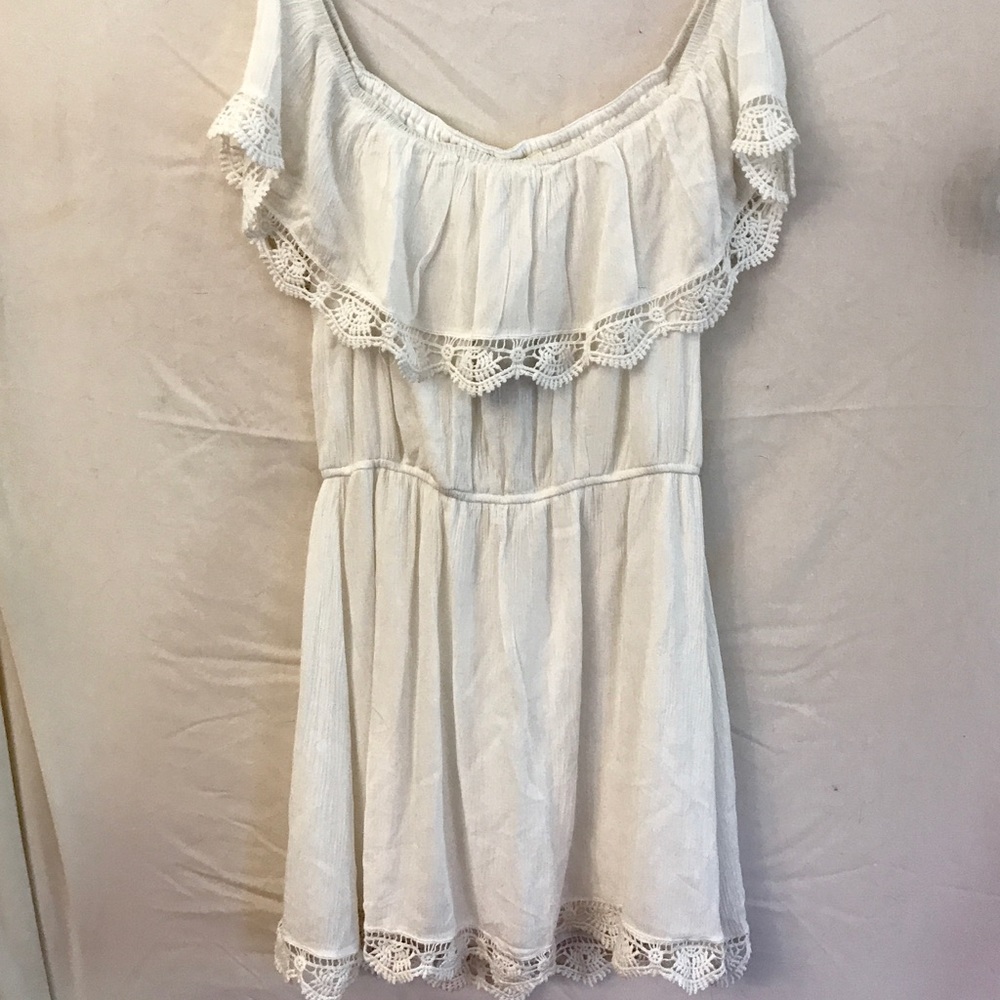 White Dress with Lace Detail