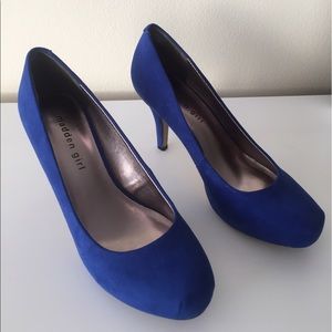 Blue Suede Heels