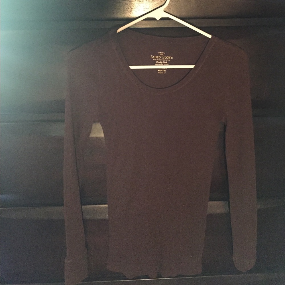 Faded Glory Brown Long Sleeve Shirt