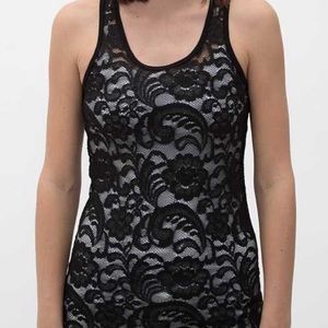 Black Lace Tank Top