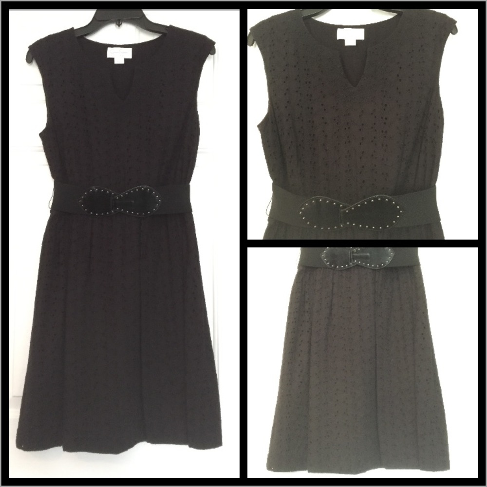 NWOT- Jessica Simpson BlackEyeletDressW/Belt Sz S