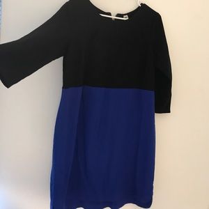 Color block quarter sleeve dress perfect for fall