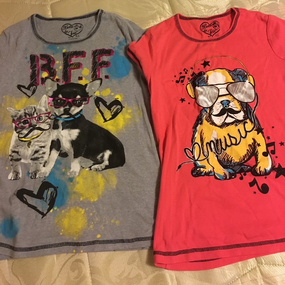 3 cute tees☺️🐼🐶🐱