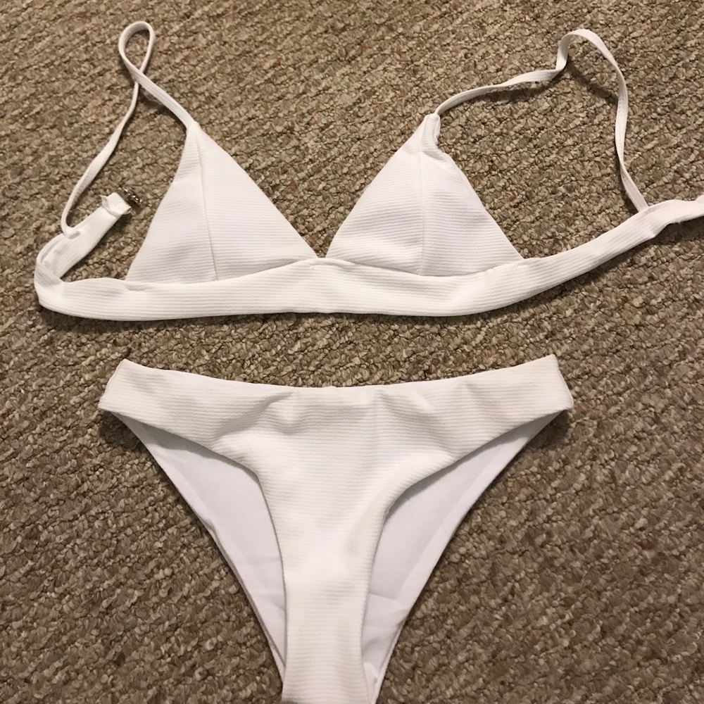 White Zaful Bikini side M