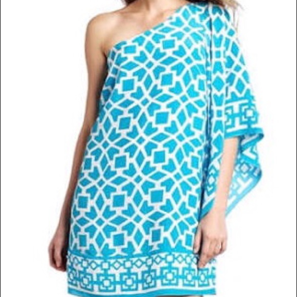 Silk one shoulder dress