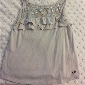 Hollister ruffle tank