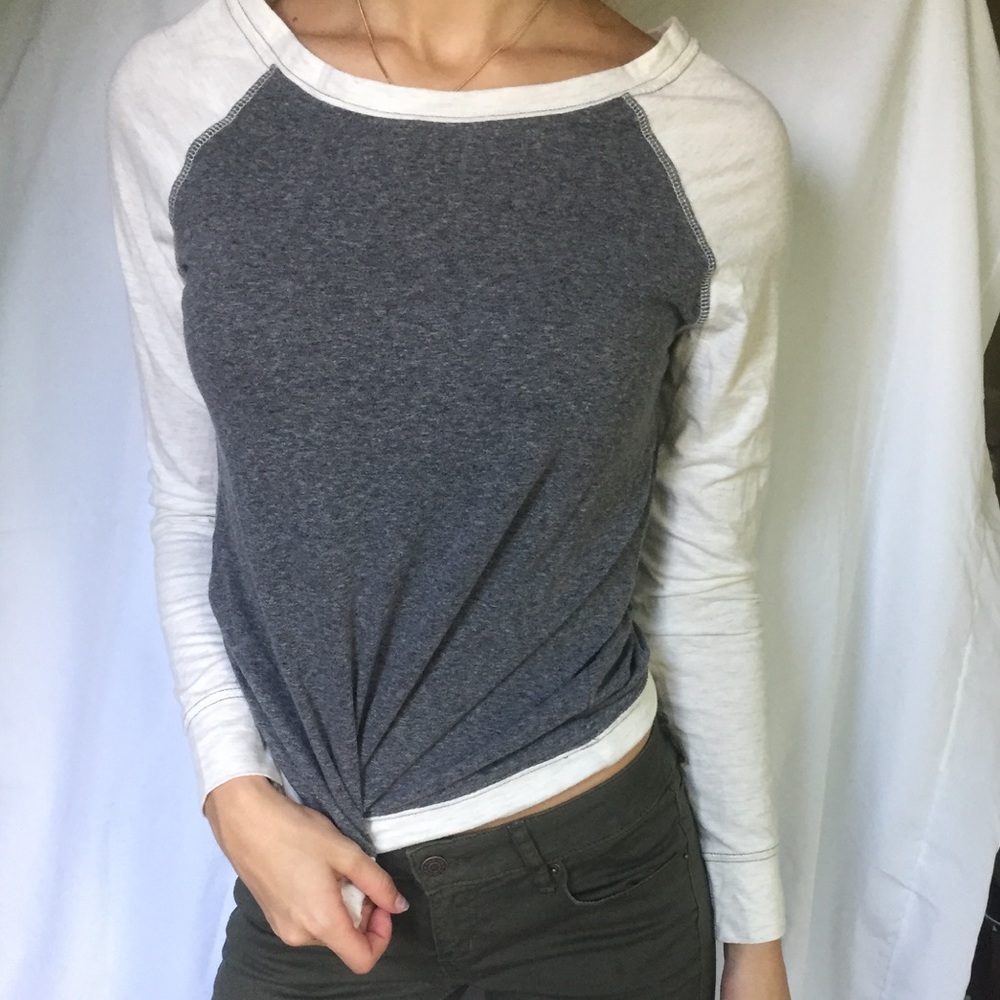 Grey and White Longsleeve