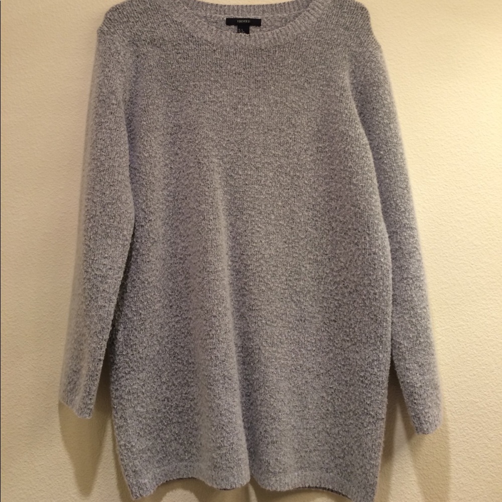 Long gray sweater