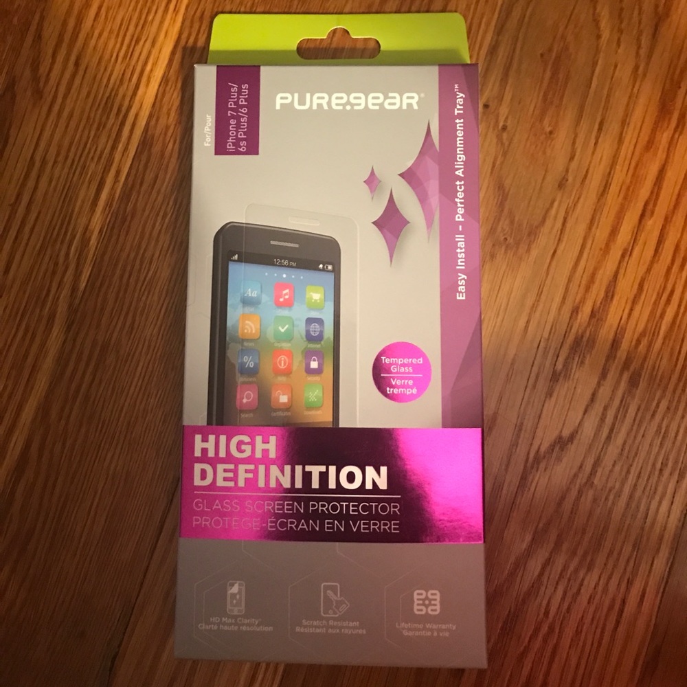 NWT PureGear Glass Screen Protector iPhone 7 Plus