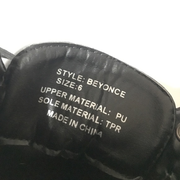 Black studded combat boots - Picture 7 of 7