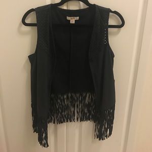 Black Fringe Vest. Brand new with tags!