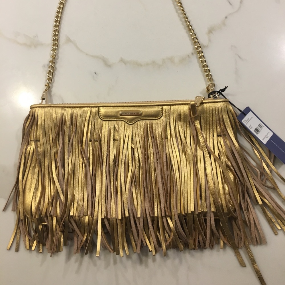 Gold Fringe Large Finn Clutch