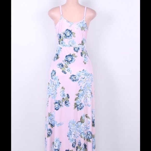 ❤️SALE❤️ Light pink floral maxi dress - Picture 3 of 3