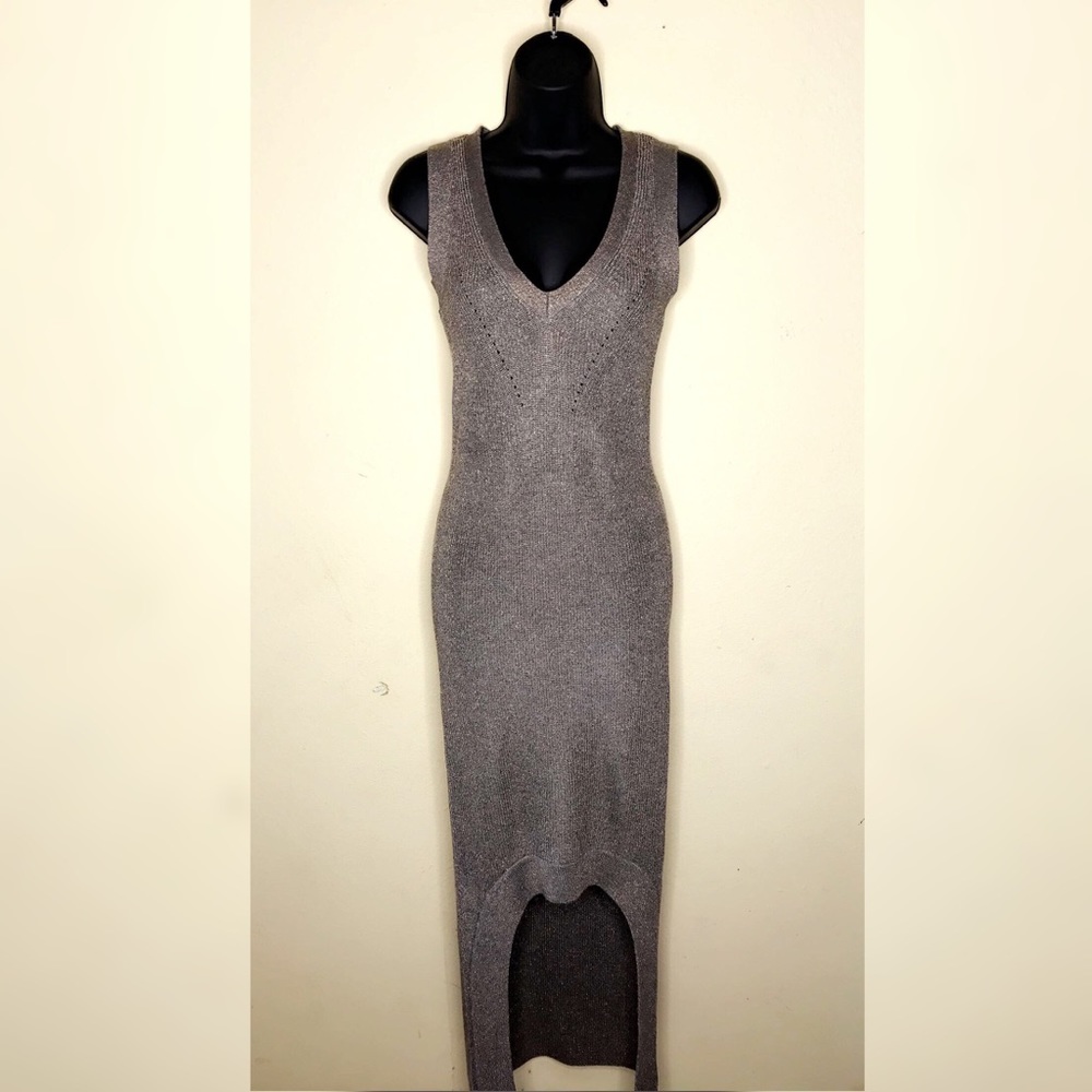 ⚜️Grey/Metallic Gold High-Low Wow Couture Dress⚜️