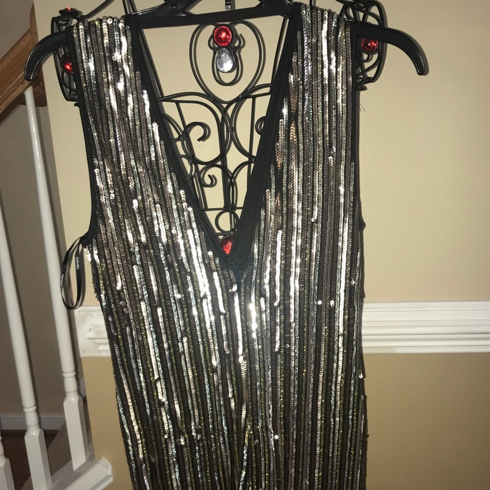 Black/champagne dress