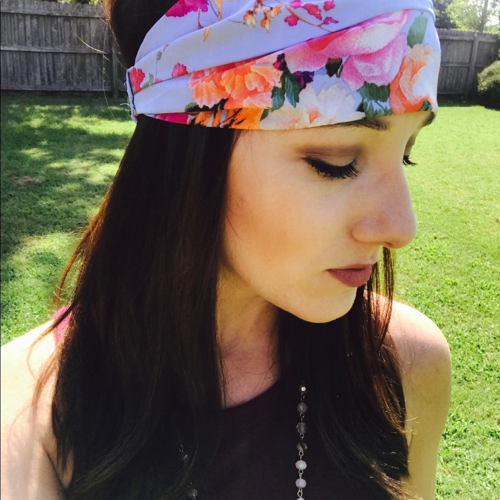 mik-rah "Elegance"  headband in cornflower blue - Picture 2 of 4